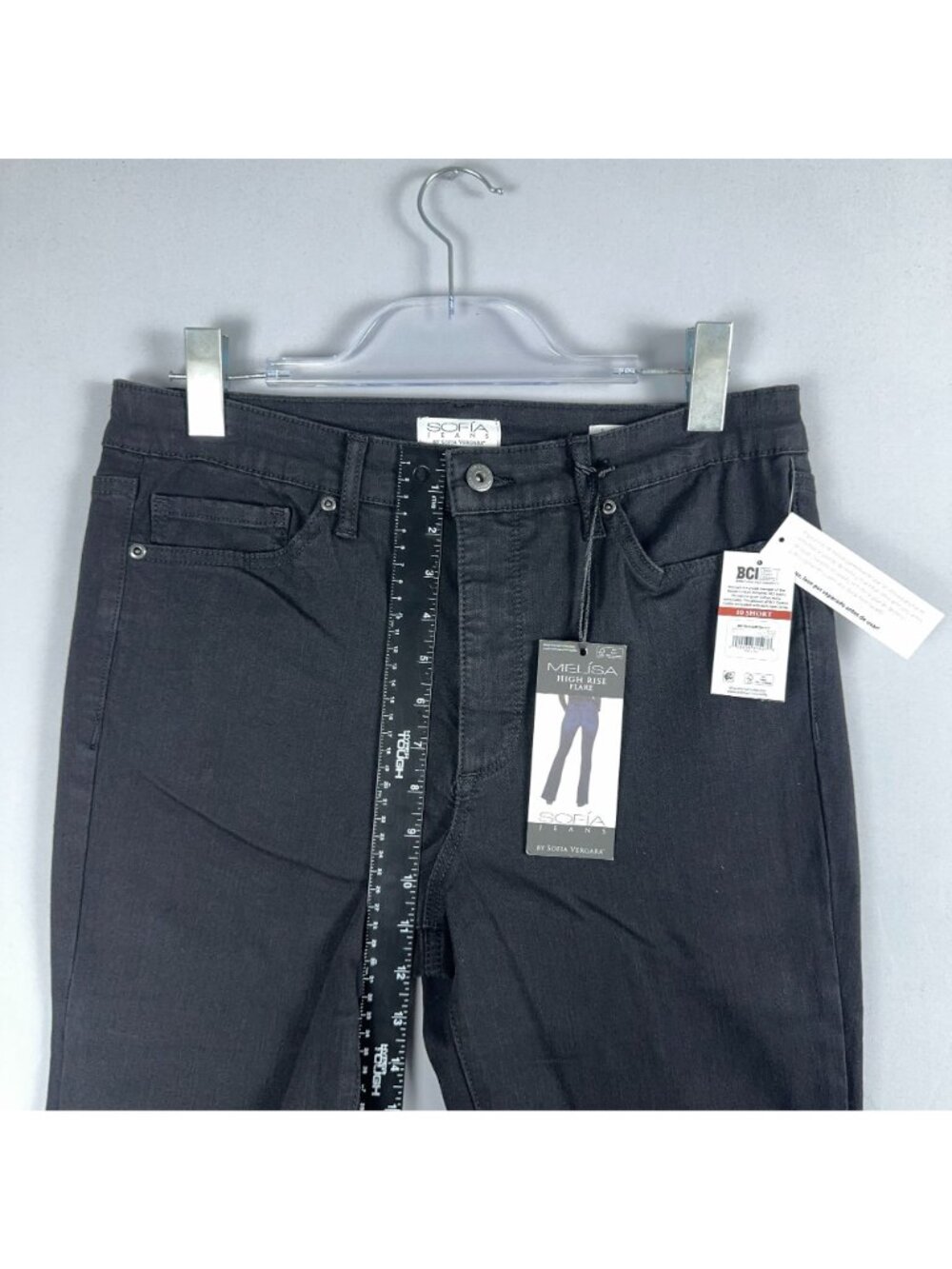 Sofia Jeans By Sofia Vergara Melisa High Rise Flare Jeans Size 10 Short Zip Fly - Picture 9 of 12